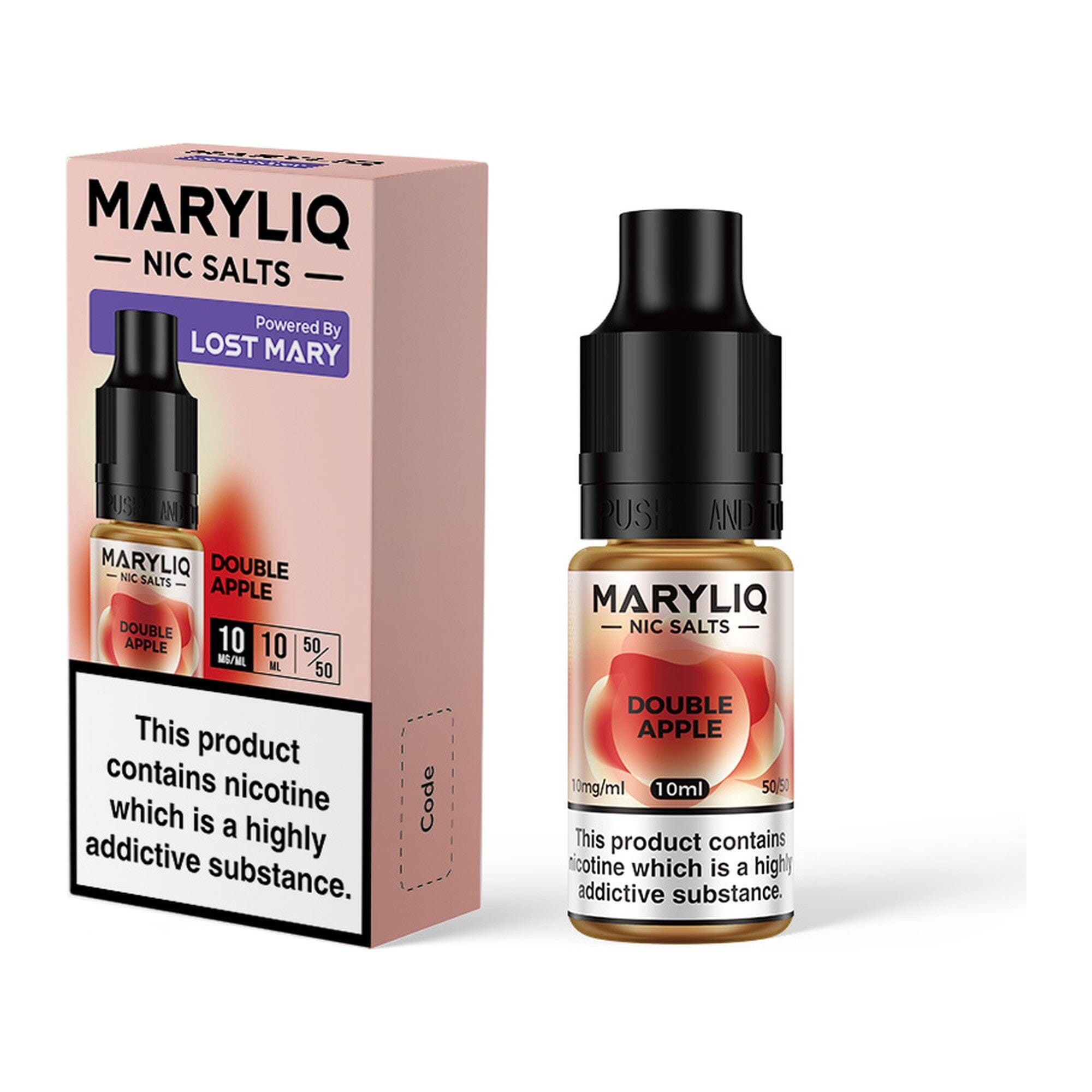 MARYLIQ by Lost Mary Nicotine Salt E-Liquid Double Apple 10MG - Medium Nicotine 