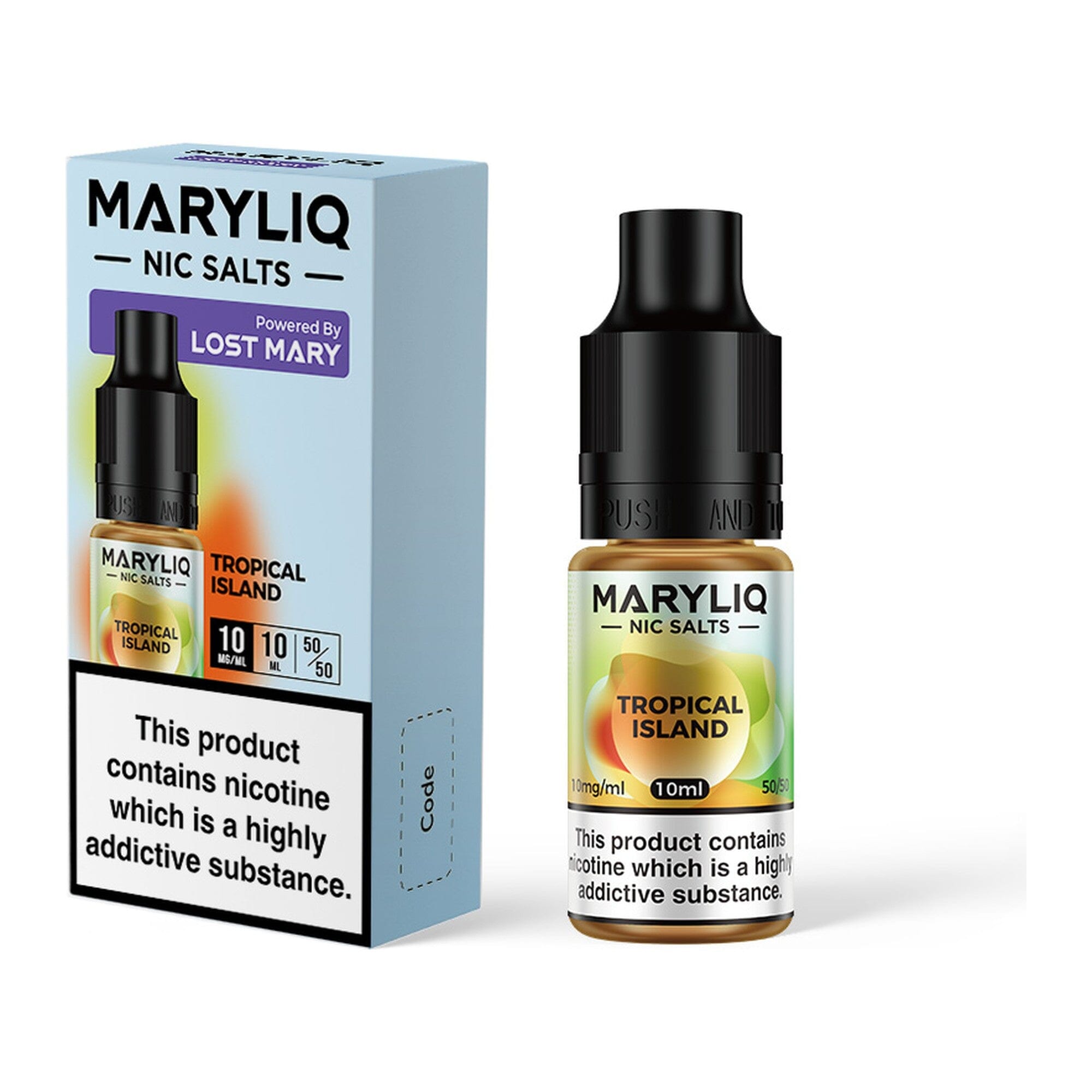 MARYLIQ by Lost Mary Nicotine Salt E-Liquid Tropical Island 10MG - Medium Nicotine 