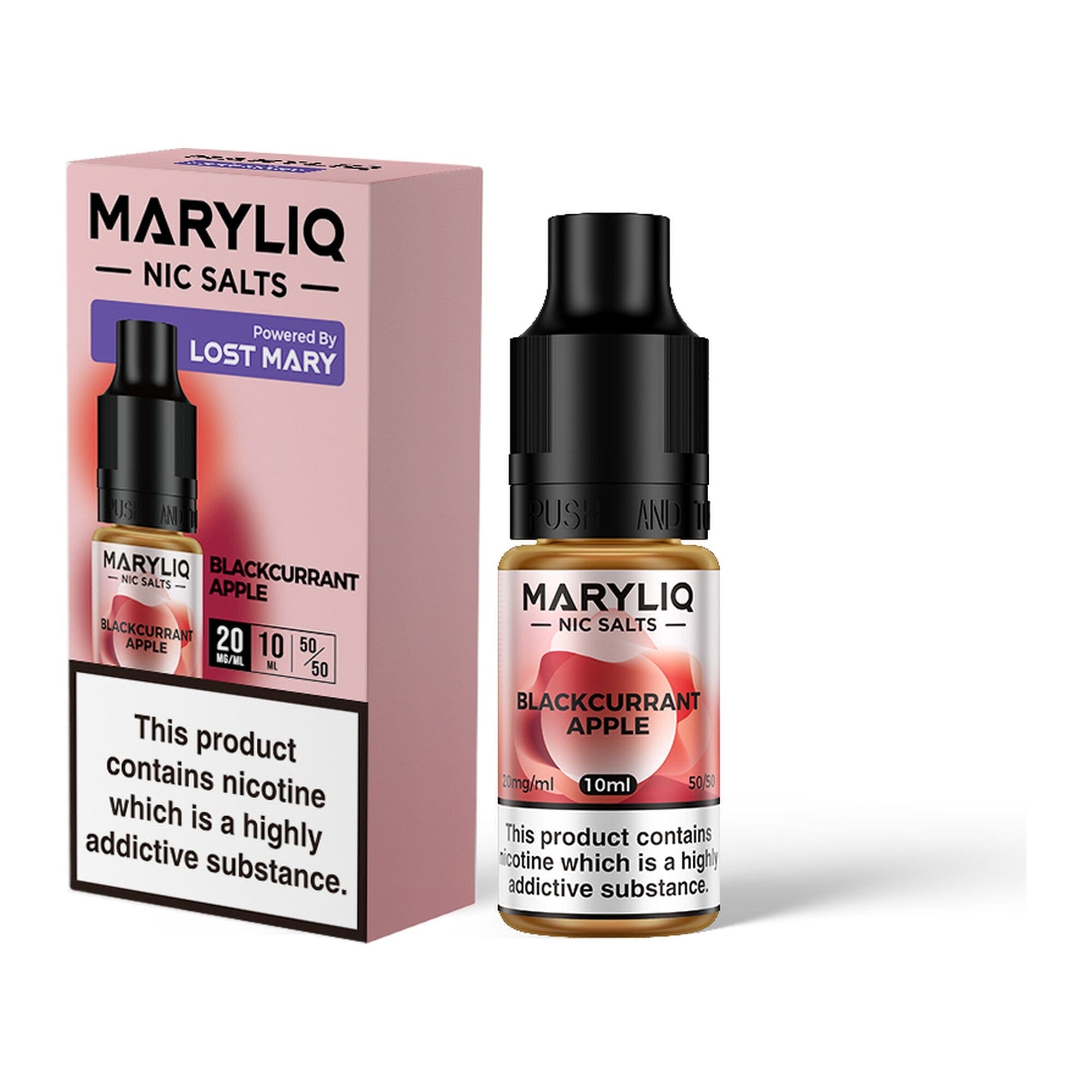 MARYLIQ by Lost Mary Nicotine Salt E-Liquid Blackcurrant Apple 20MG - High Nicotine 