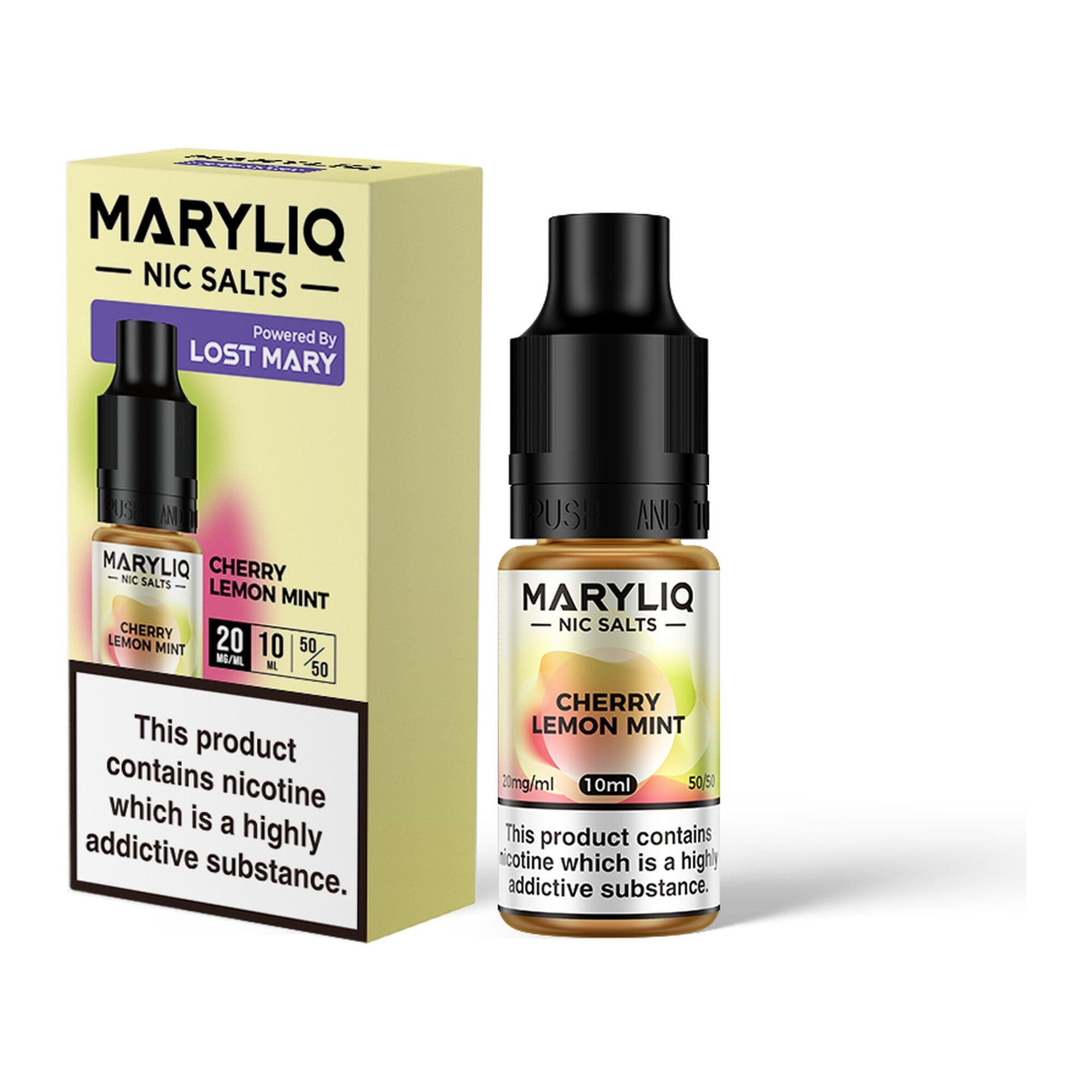 MARYLIQ by Lost Mary Nicotine Salt E-Liquid Cherry Lemon Mint 20MG - High Nicotine 