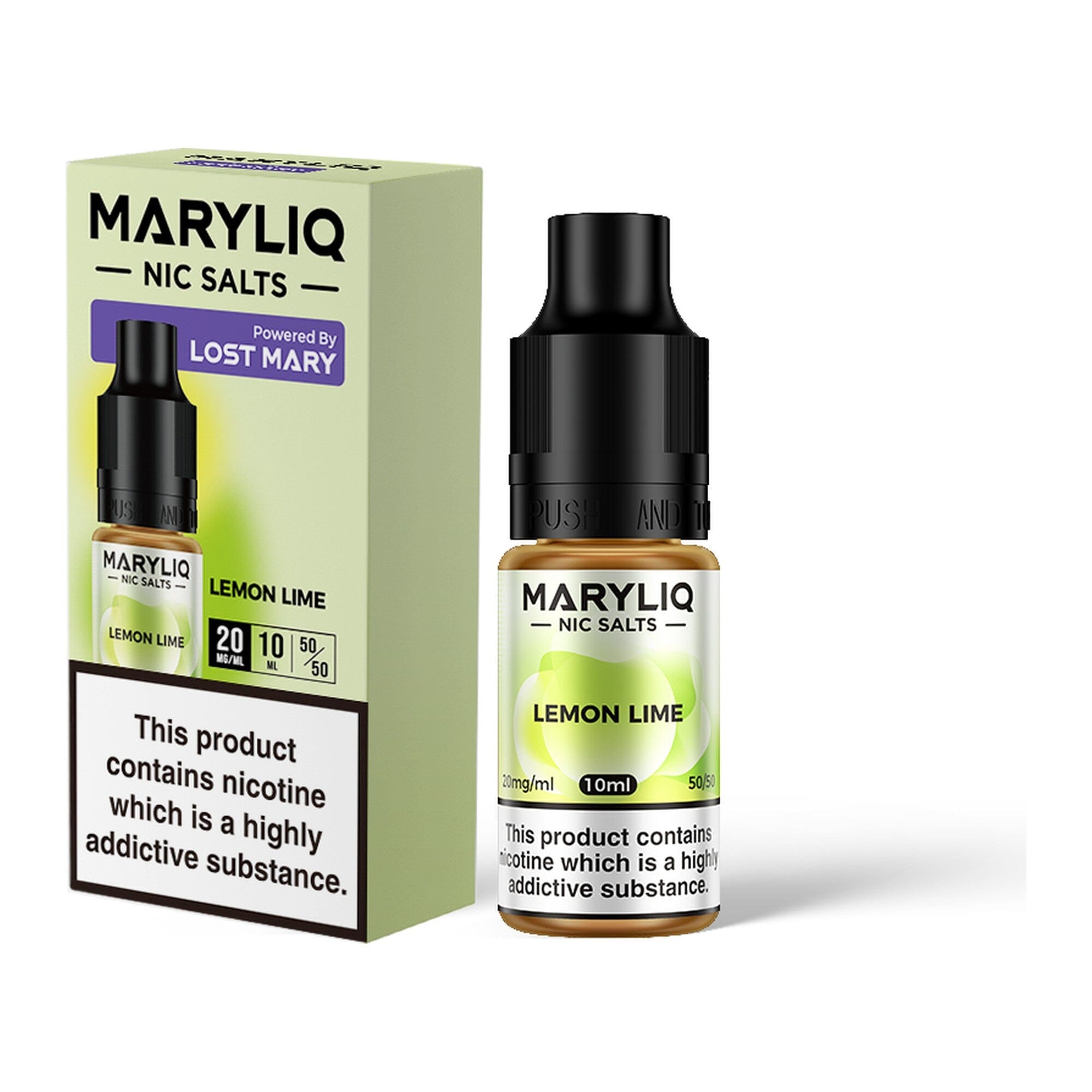 MARYLIQ by Lost Mary Nicotine Salt E-Liquid Lemon Lime 20MG - High Nicotine 