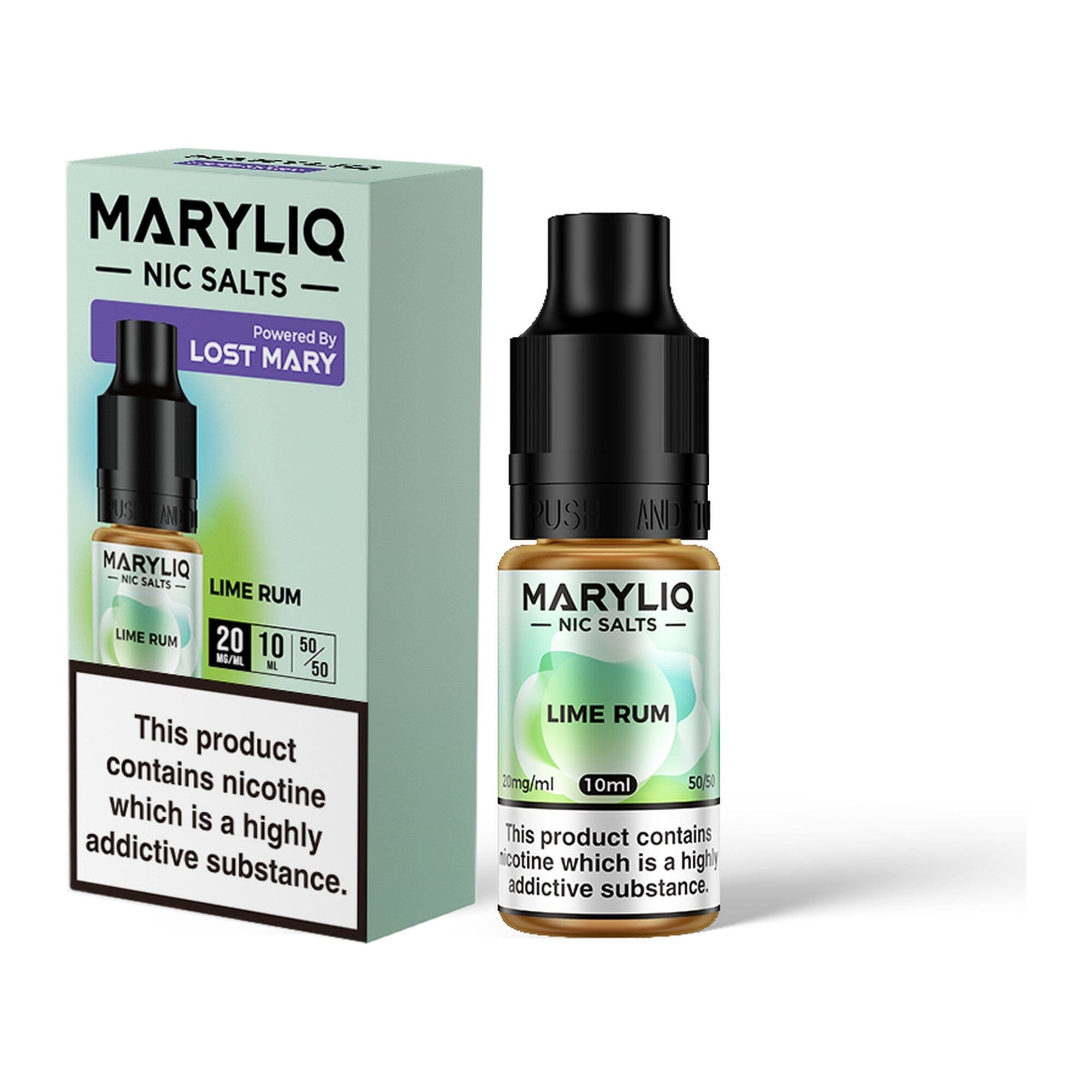 MARYLIQ by Lost Mary Nicotine Salt E-Liquid Lime Rum 20MG - High Nicotine 