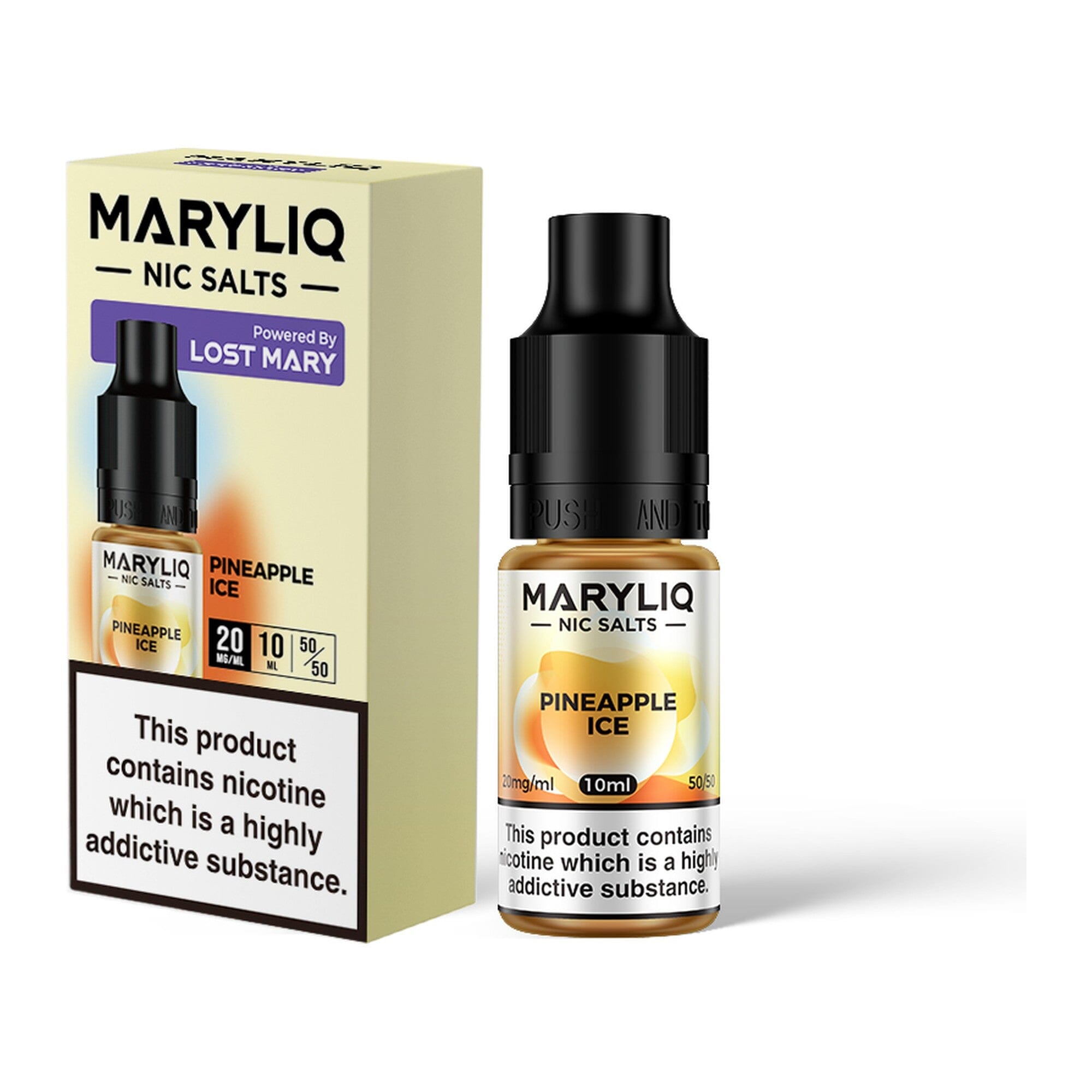 MARYLIQ by Lost Mary Nicotine Salt E-Liquid Pineapple Ice 20MG - High Nicotine 