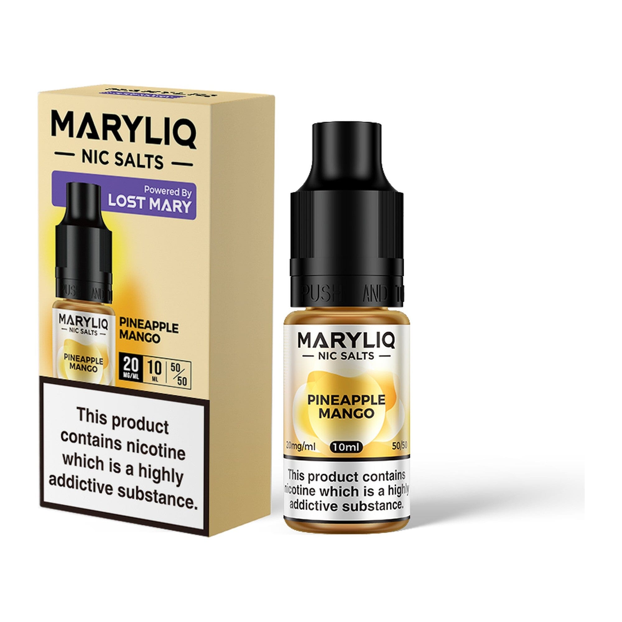 MARYLIQ by Lost Mary Nicotine Salt E-Liquid Pineapple Mango 20MG - High Nicotine 