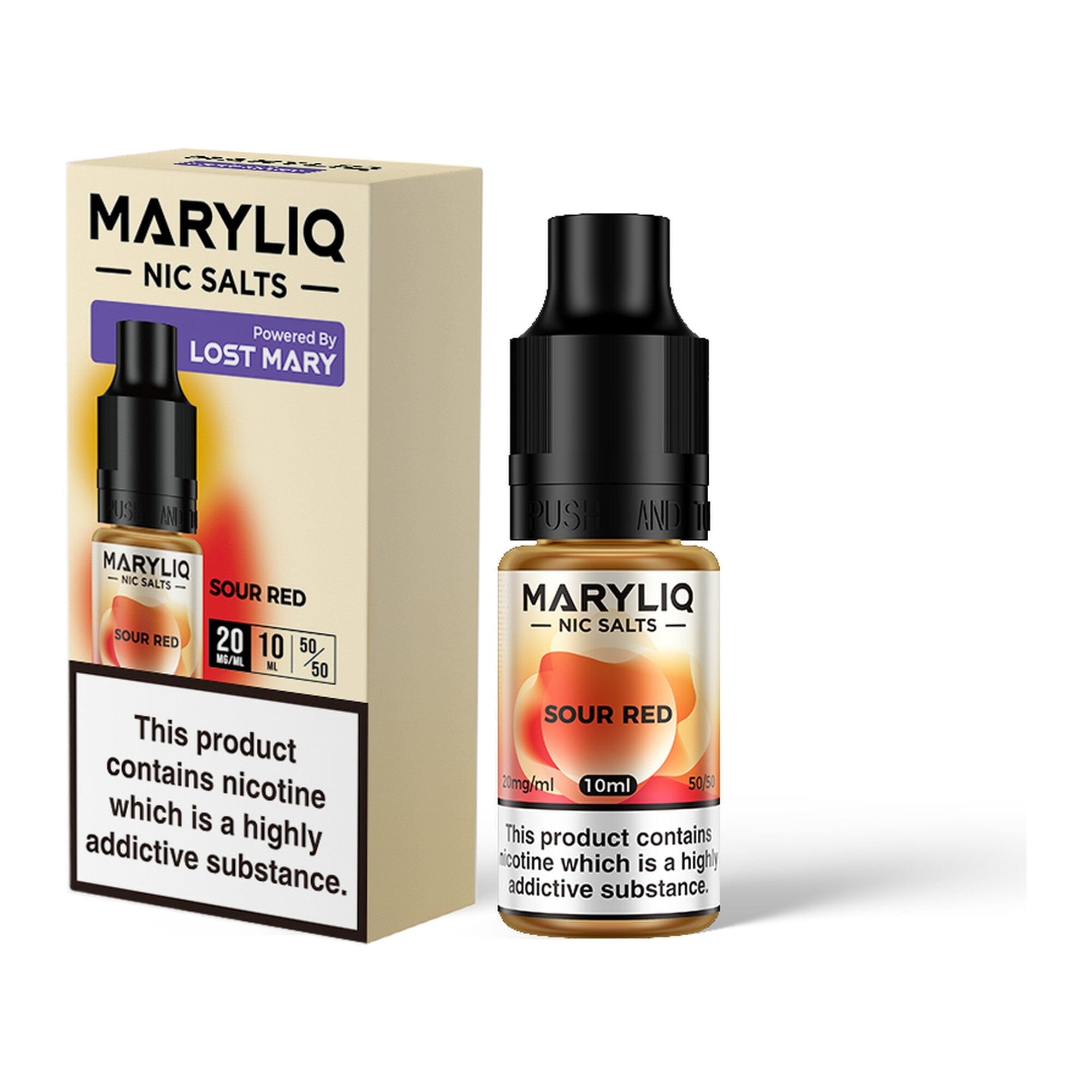 MARYLIQ by Lost Mary Nicotine Salt E-Liquid Sour Red 20MG - High Nicotine 