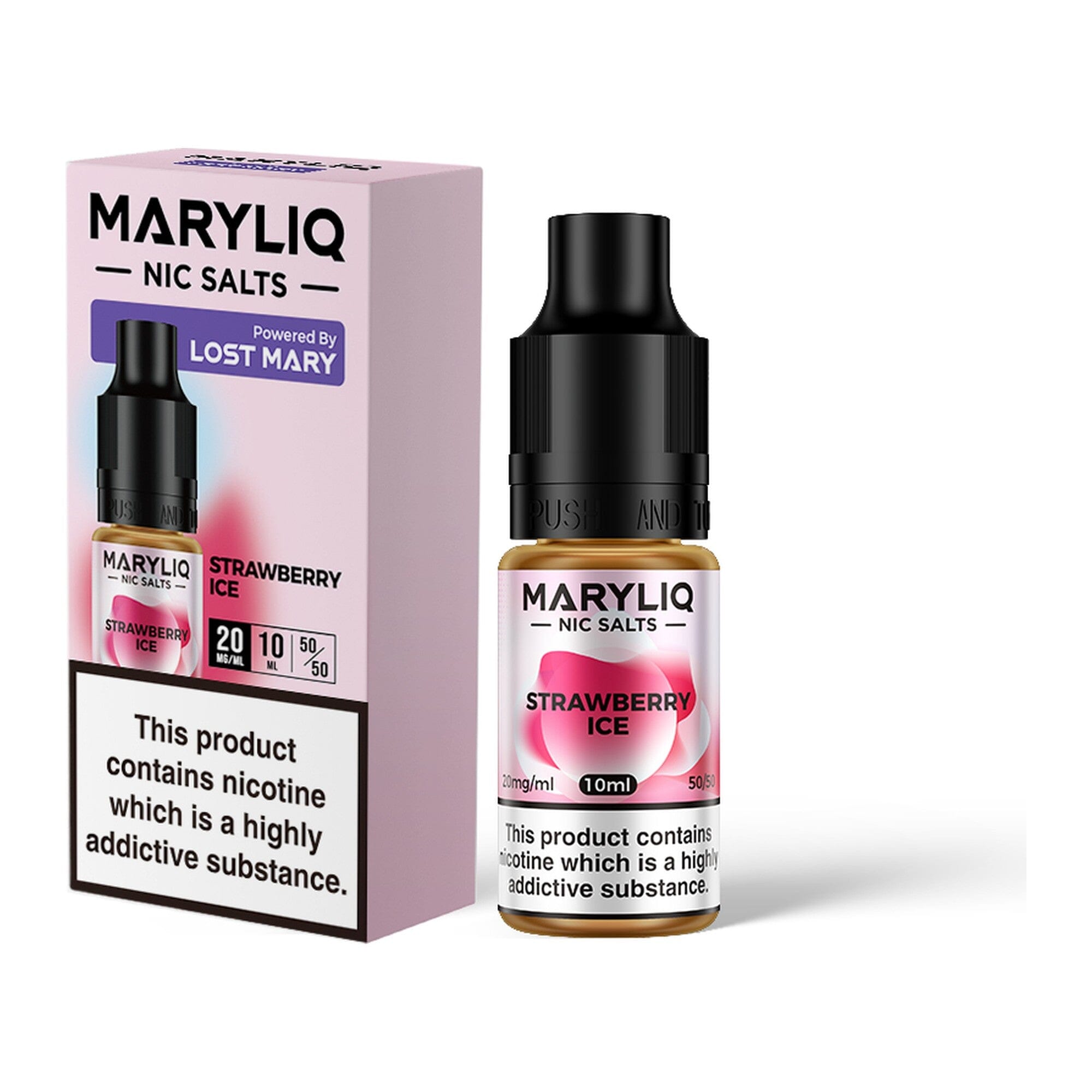 MARYLIQ by Lost Mary Nicotine Salt E-Liquid Strawberry Ice 20MG - High Nicotine 