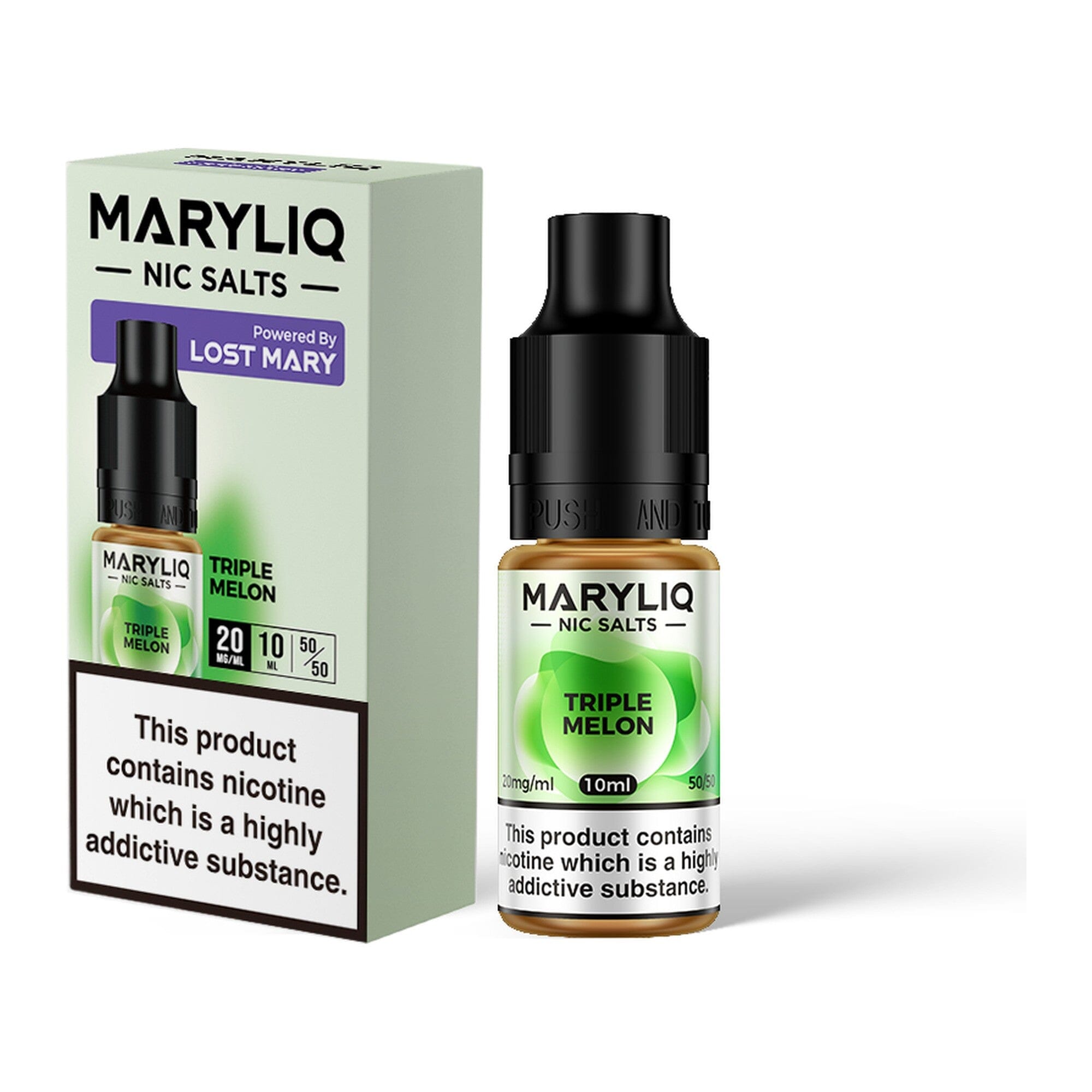 MARYLIQ by Lost Mary Nicotine Salt E-Liquid Triple Melon 20MG - High Nicotine 