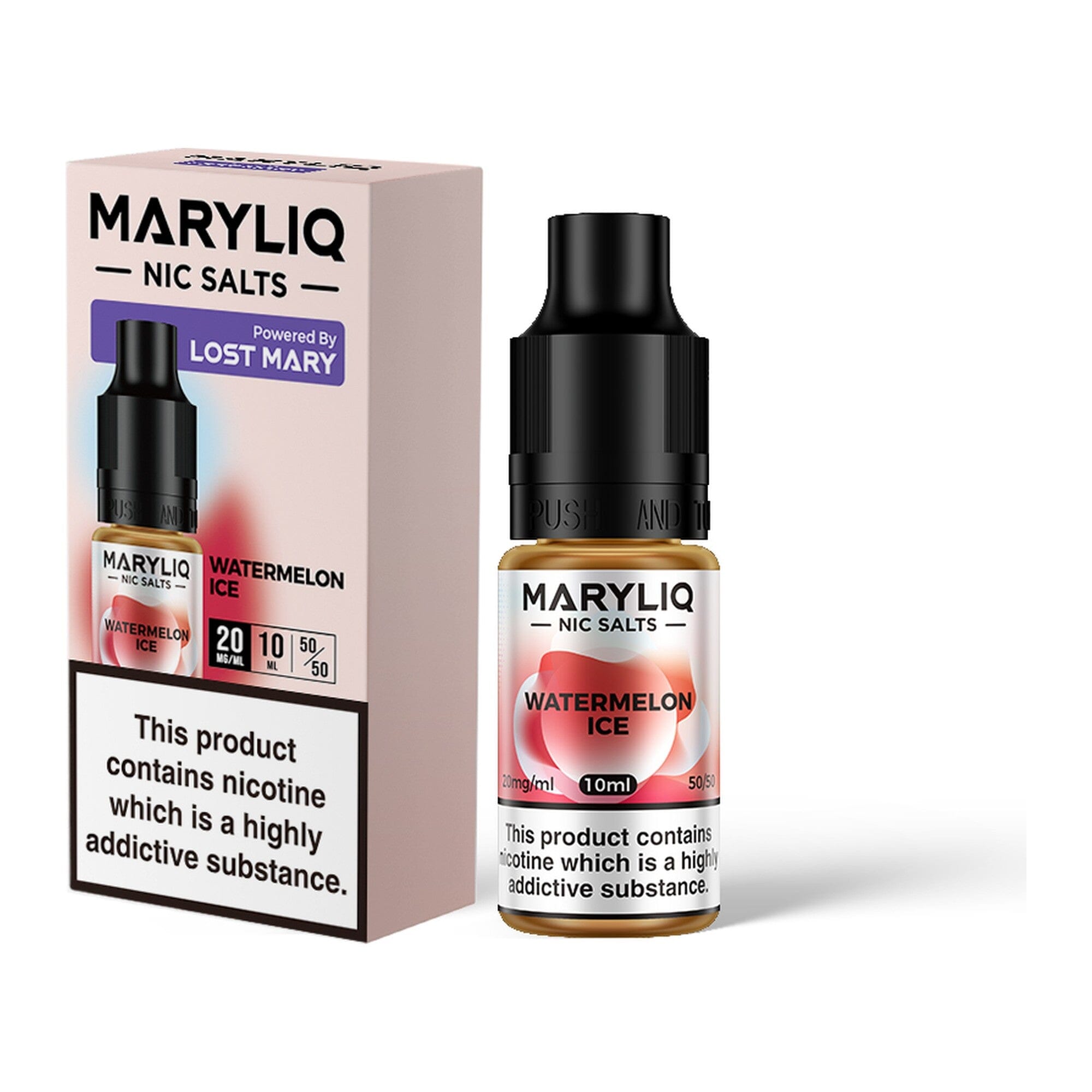 MARYLIQ by Lost Mary Nicotine Salt E-Liquid Watermelon Ice 20MG - High Nicotine 