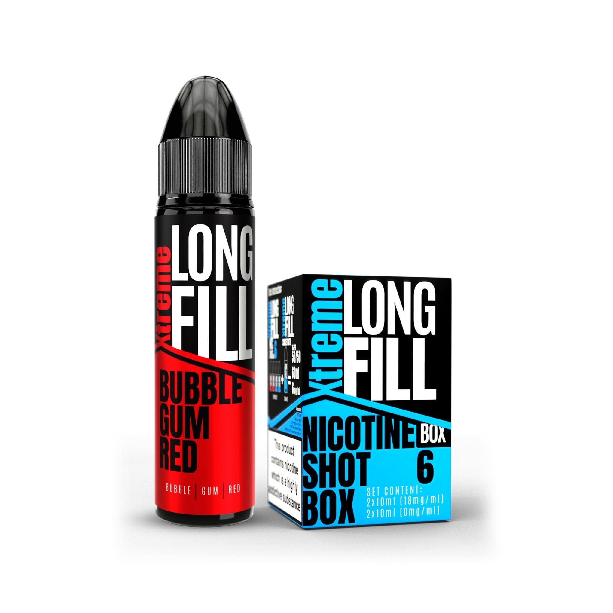 Xtreme Long Fill E-Liquid Bubble Gum Red 6MG - Low Nicotine