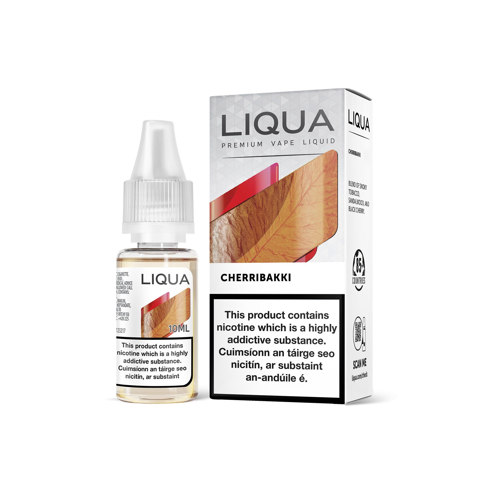 Liqua Tobacco Series E-Liquid Cherribakki 0MG - No Nicotine