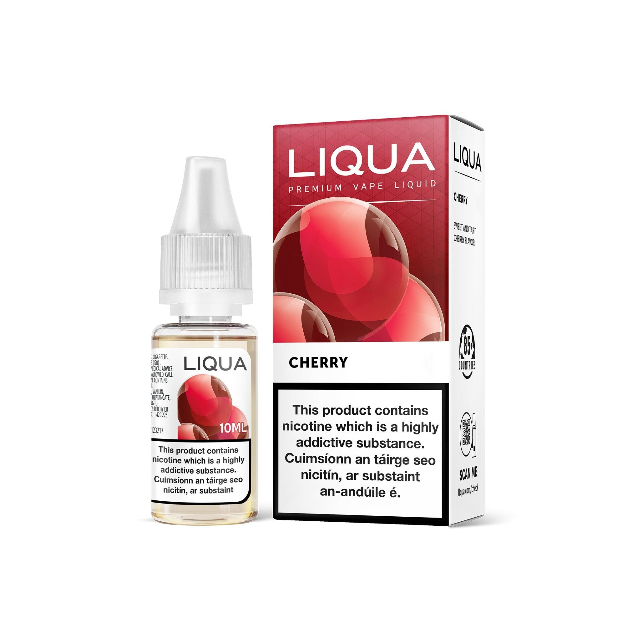 Liqua Fruit & Berry Series E-Liquid Cherry 0MG - No Nicotine