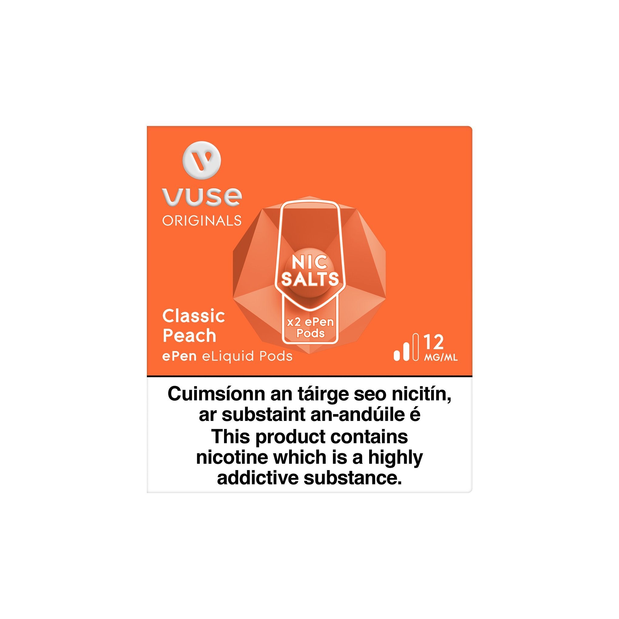 VUSE ePen 3 Cartridges Classic Peach 12MG vPro - Medium Nicotine 