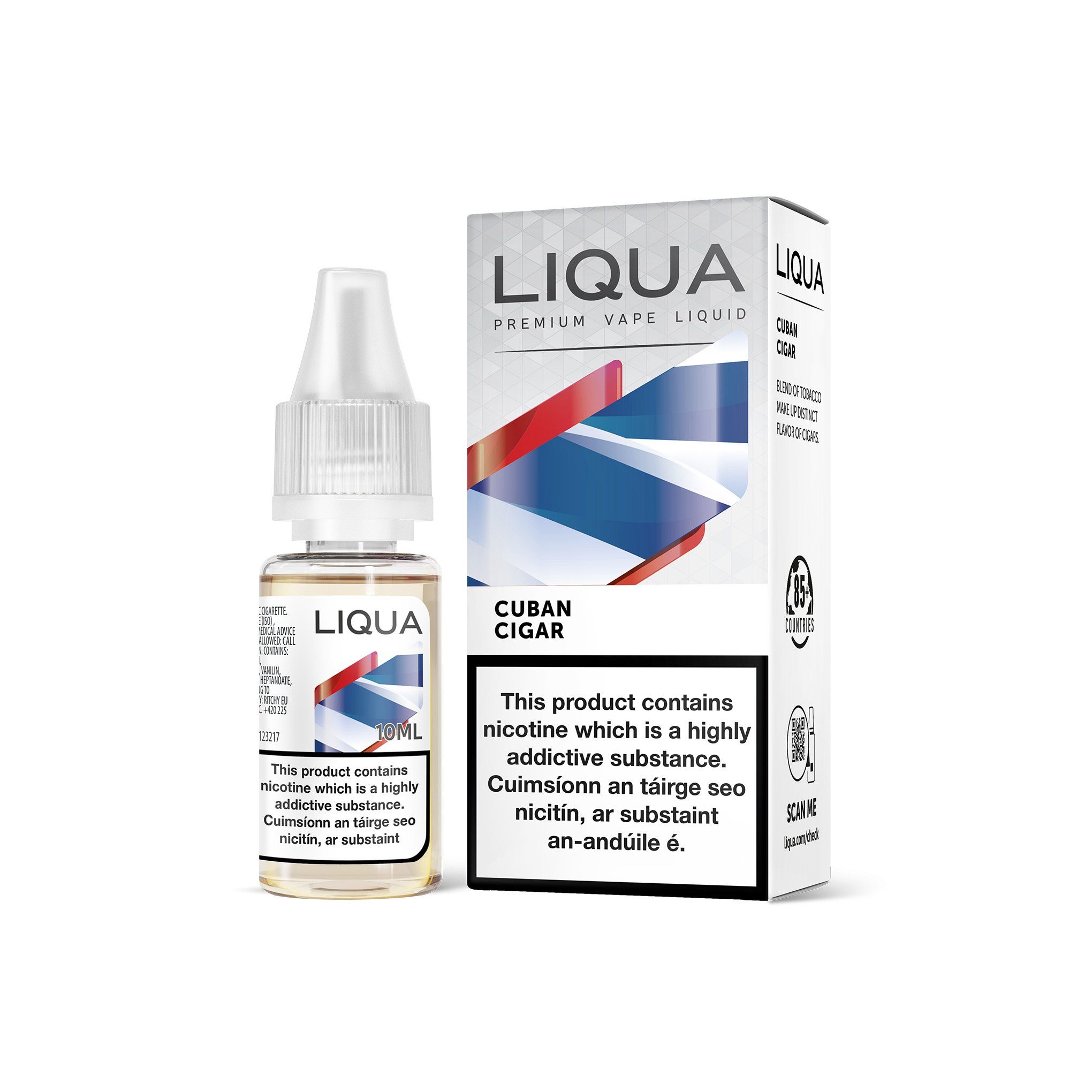 Liqua Tobacco Series E-Liquid Cuban Cigar 0MG - No Nicotine