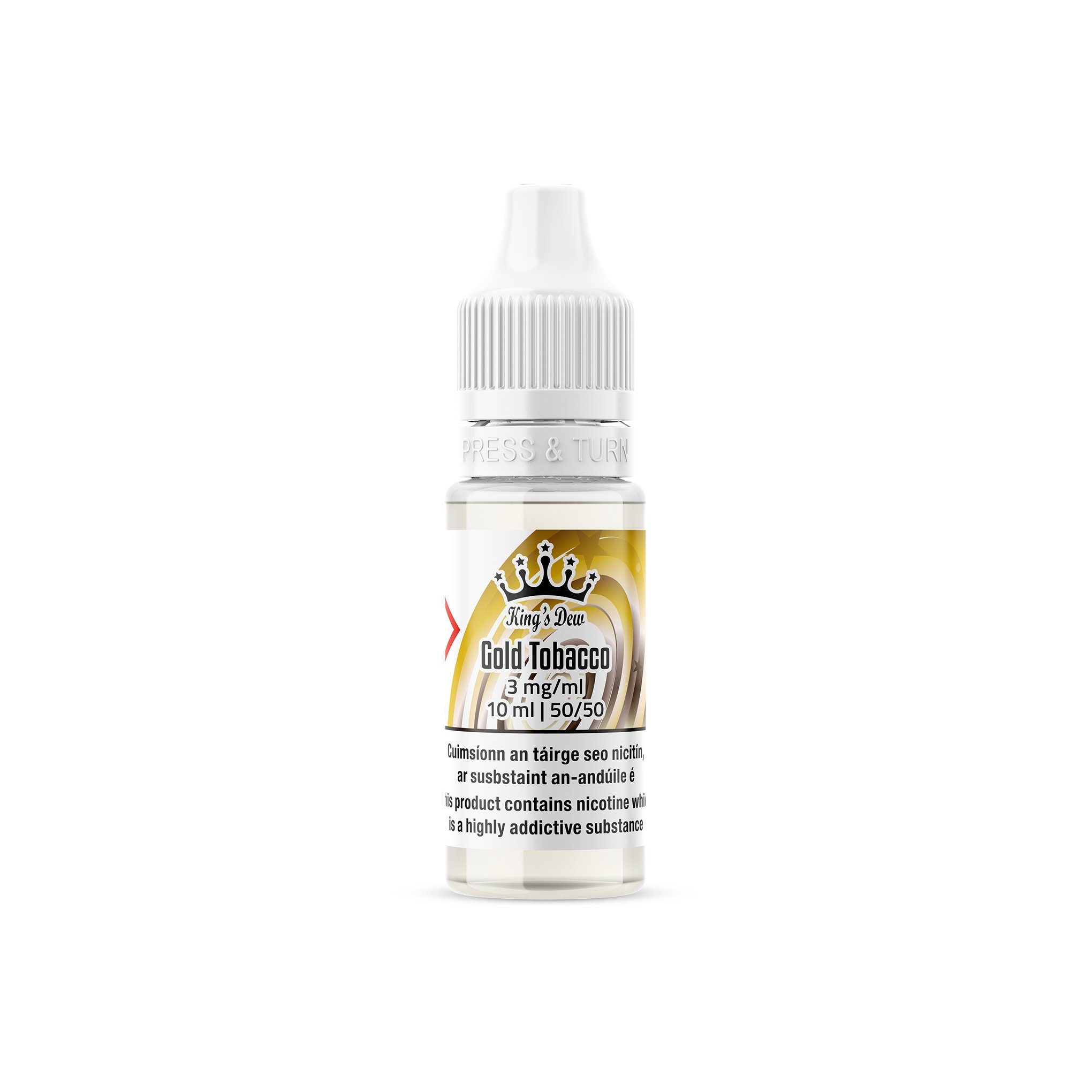 King's Dew E-Liquid Gold Tobacco 3MG - Very Low Nicotine