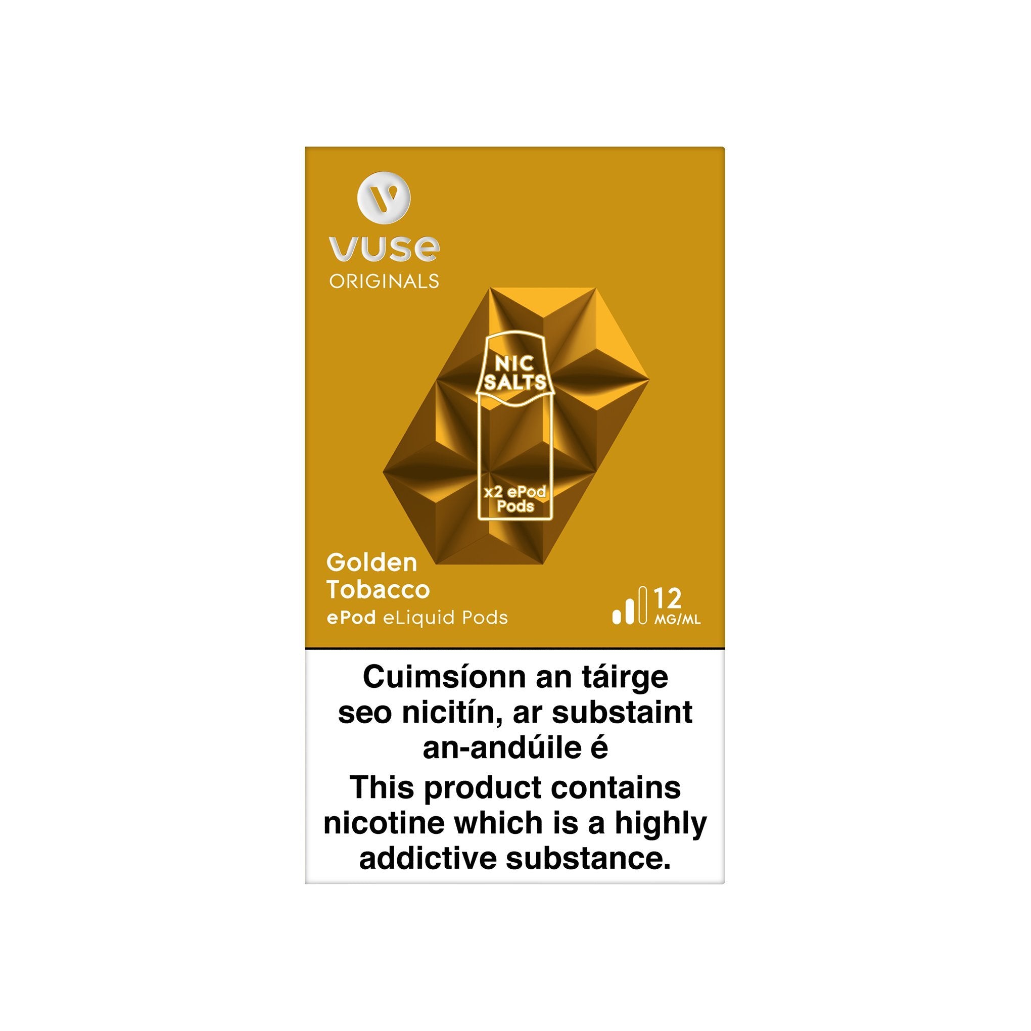VUSE ePod Cartridges Golden Tobacco 12MG vPro - Medium Nicotine 