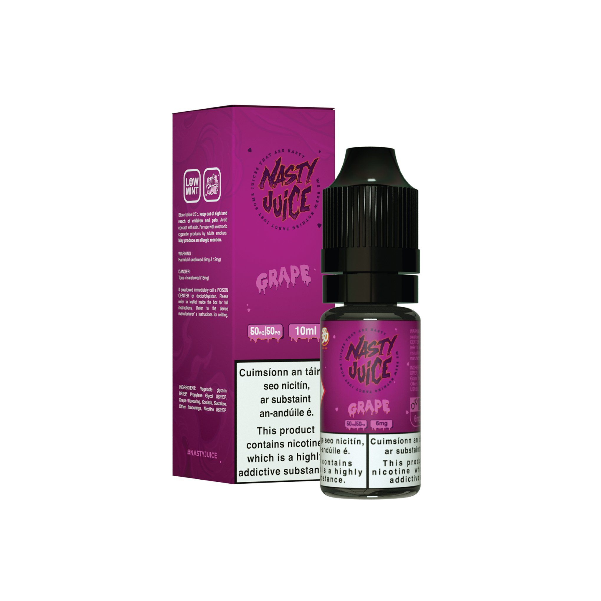 Nasty Juice E-Liquid Grape - A$AP 6MG - Low Nicotine