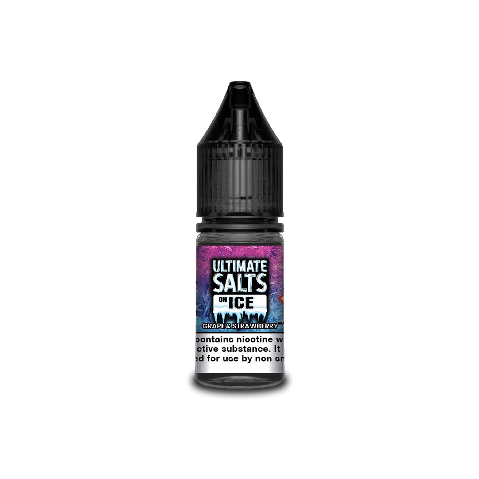 Ultimate Juice Nicotine Salt E-Liquid Grape & Strawberry Ice 10MG - Medium Nicotine