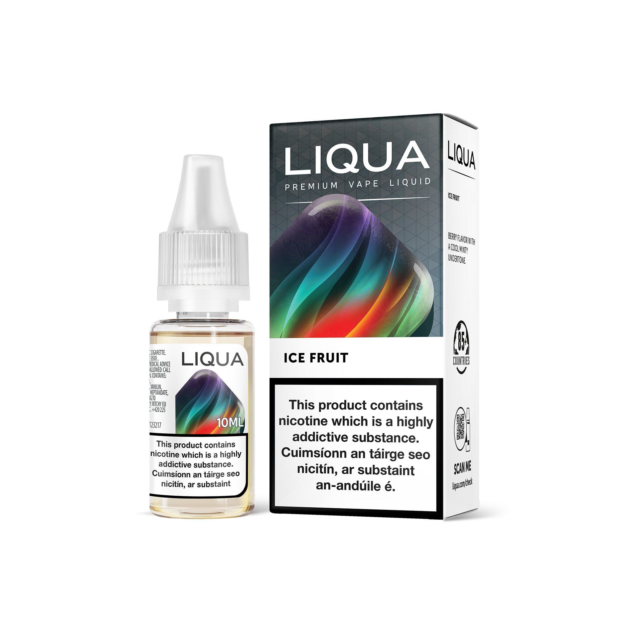 Liqua Intense Series E-Liquid Ice Fruit 0MG - No Nicotine