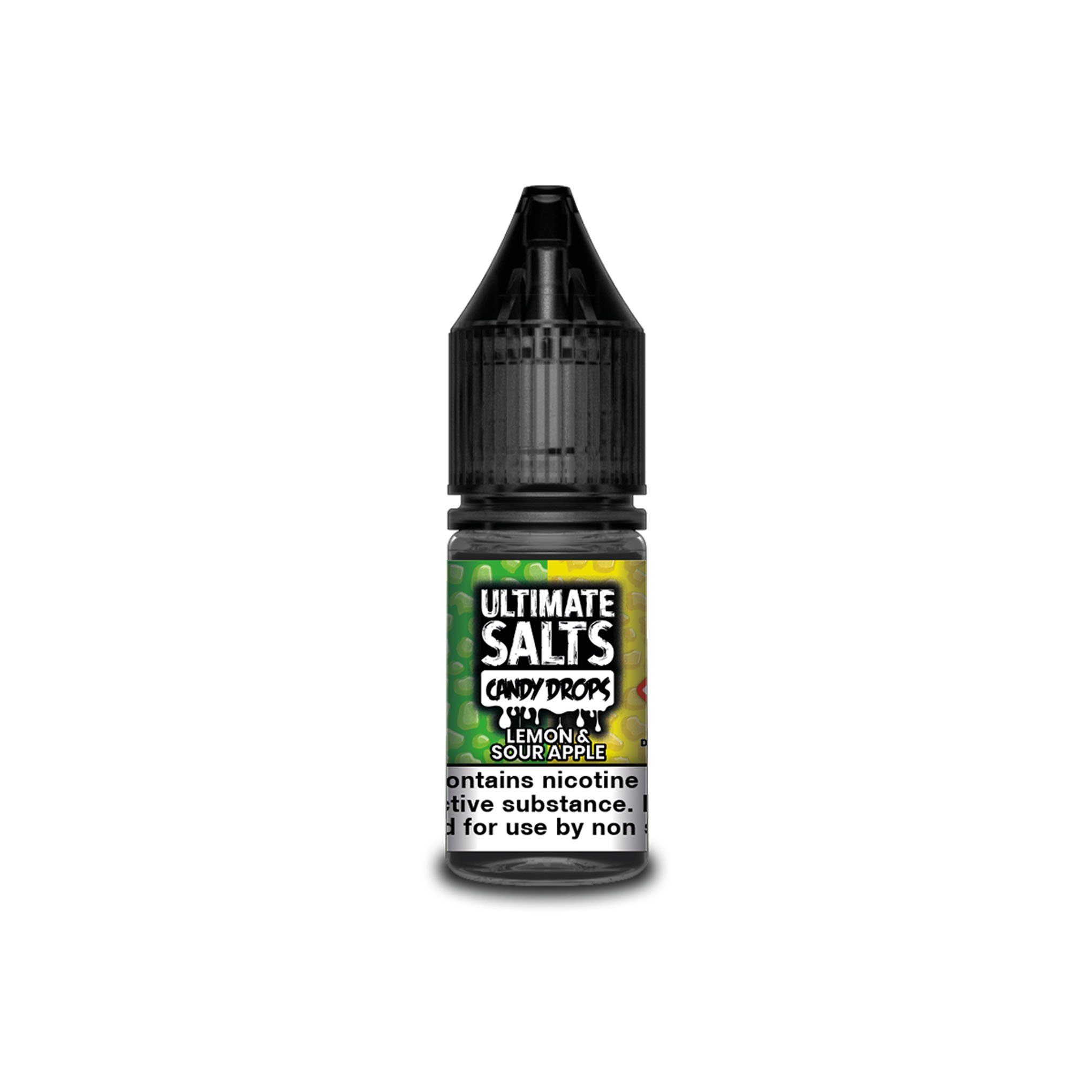 Ultimate Juice Nicotine Salt E-Liquid Lemon & Sour Apple Candy Drops 10MG - Medium Nicotine