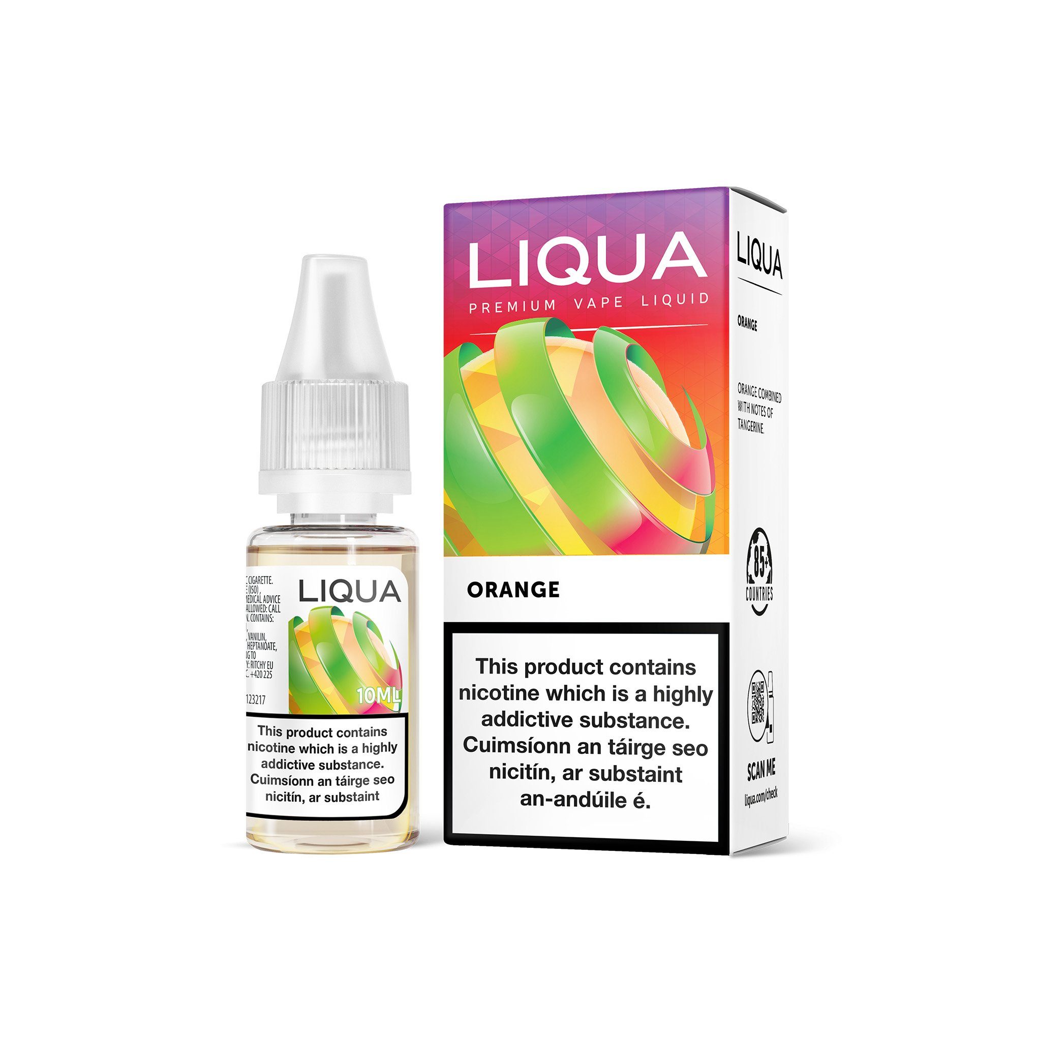 Liqua Fruit & Berry Series E-Liquid Orange 0MG - No Nicotine