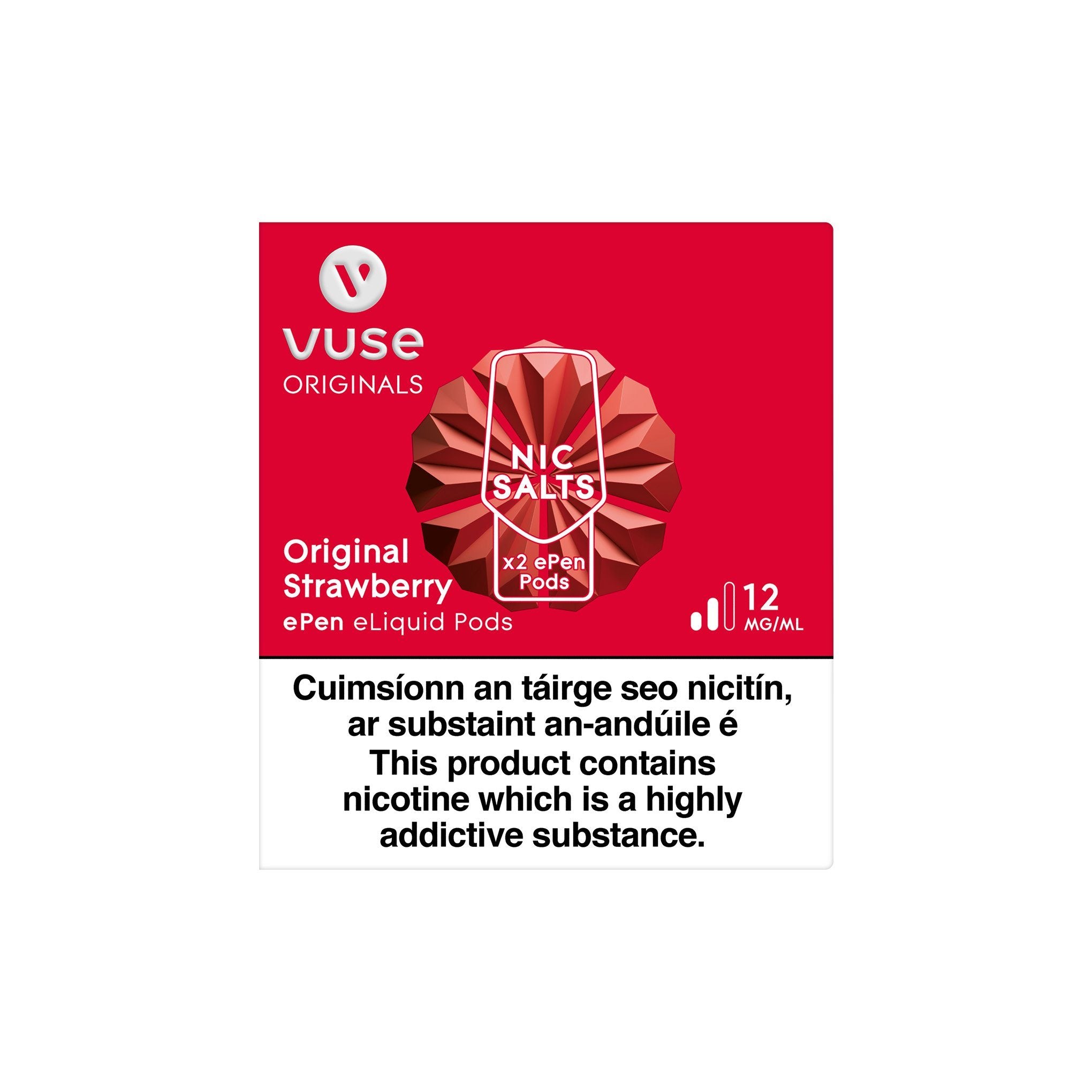 VUSE ePen 3 Cartridges Original Strawberry 12MG vPro - Medium Nicotine 