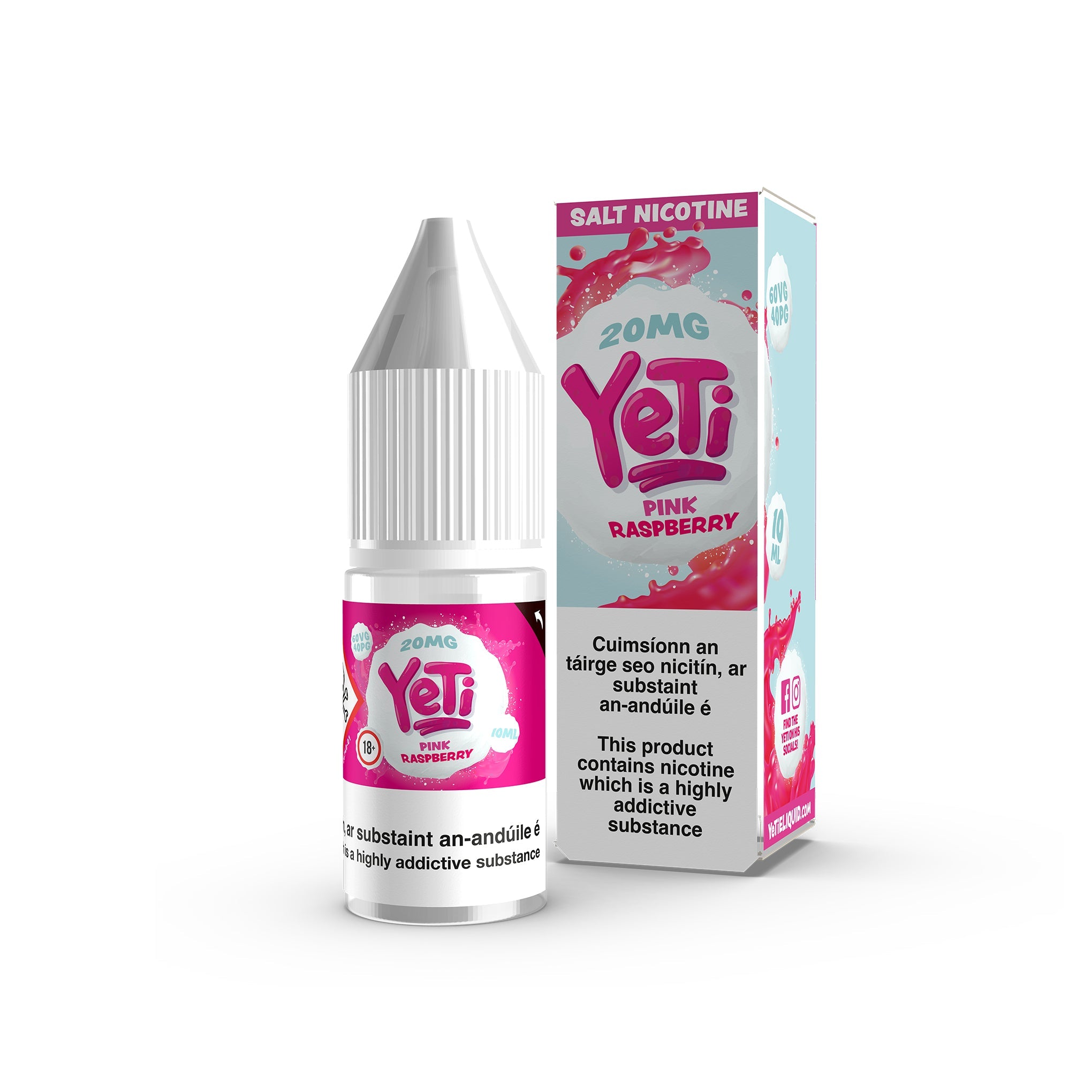 Yeti Nicotine Salt E-Liquid Pink Raspberry 