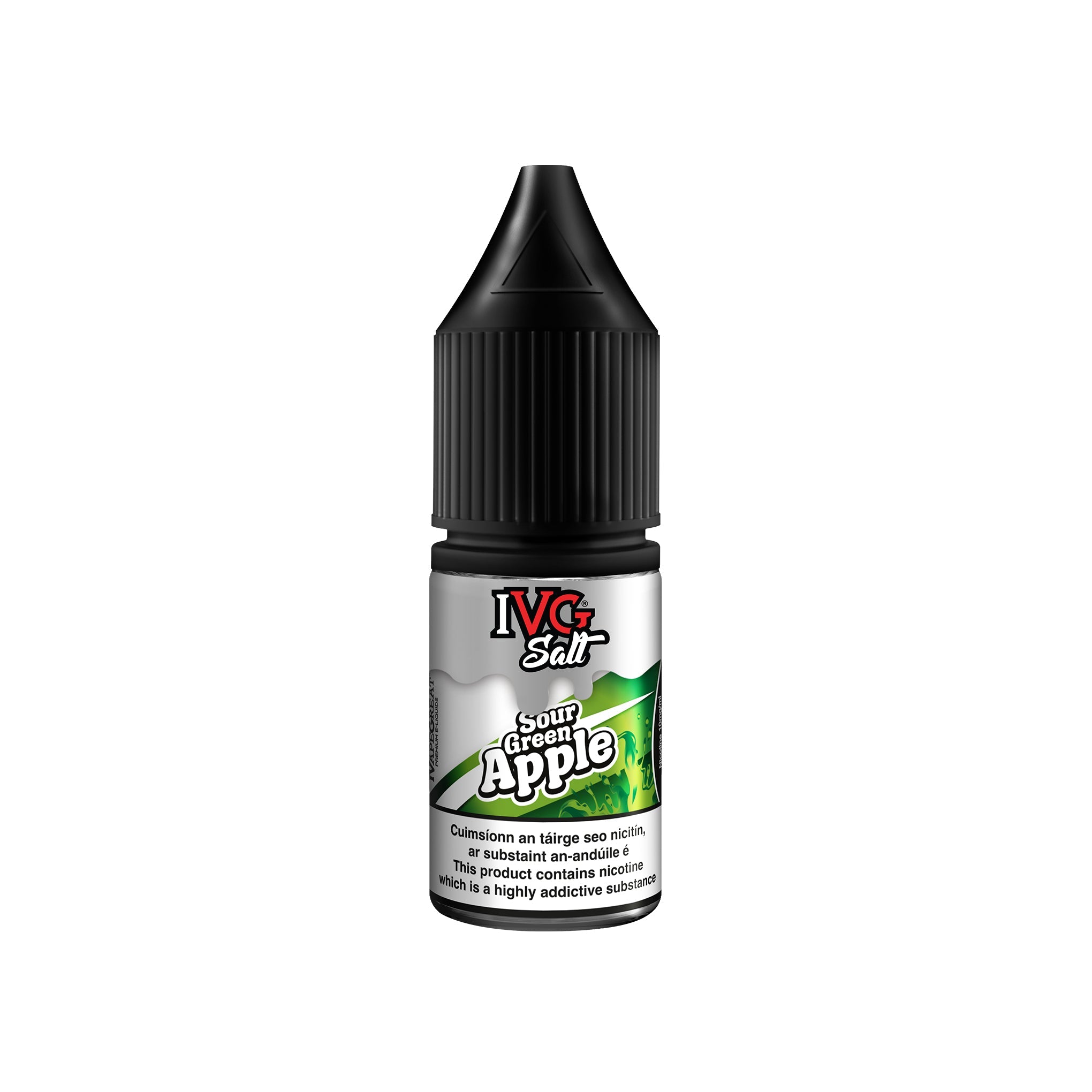 IVG Nicotine Salt E-Liquid Sour Green Apple 10MG - Medium Nicotine 