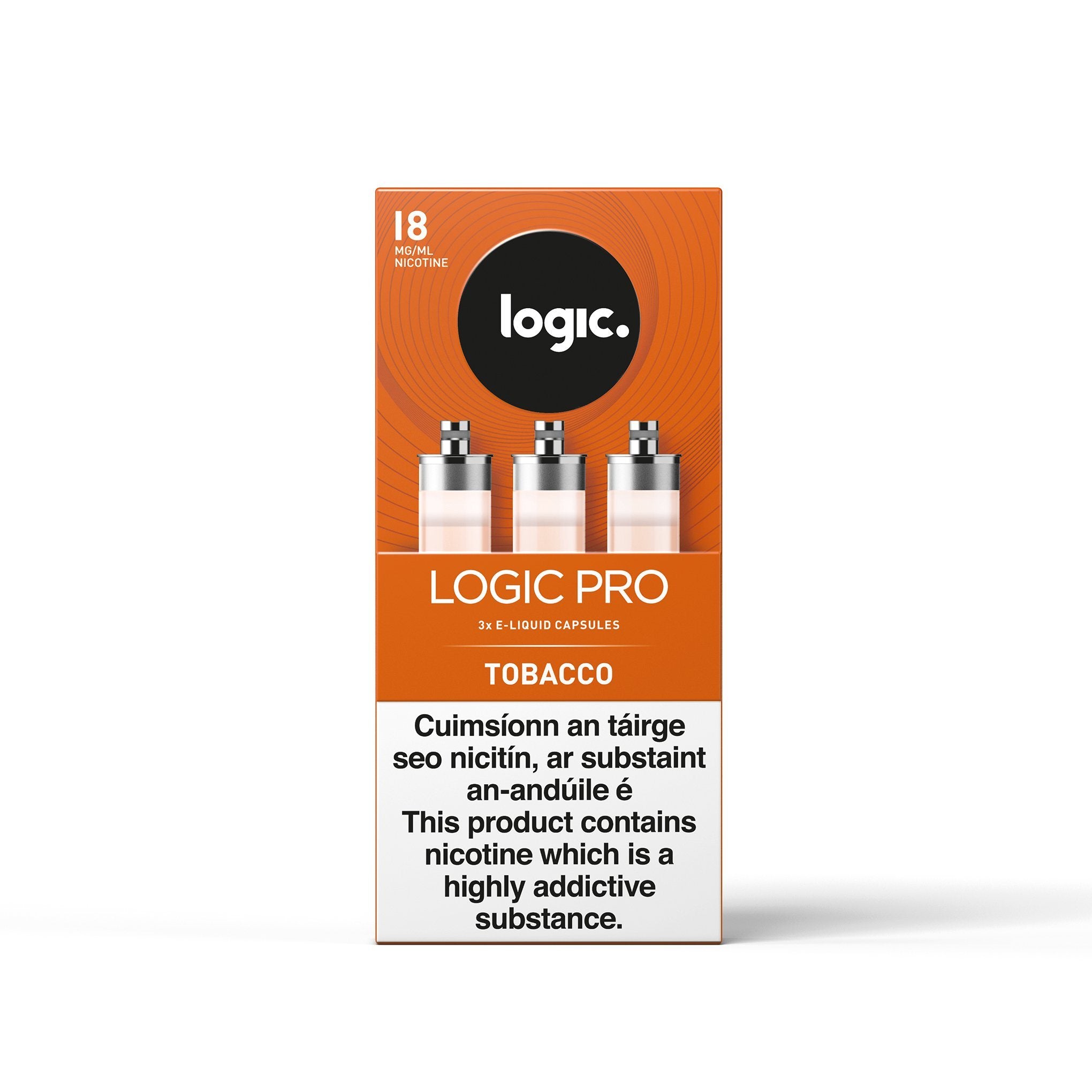 Logic Pro Capsules Tobacco 18MG - High Nicotine