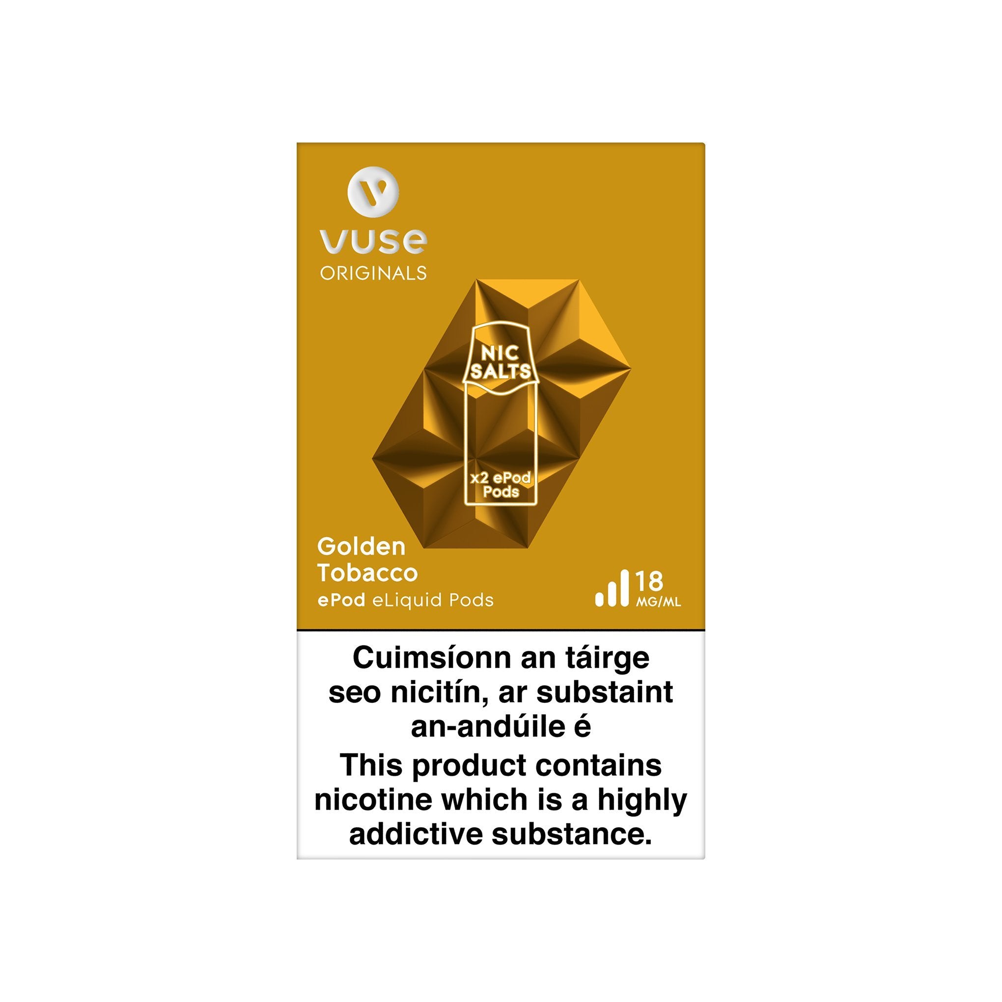 VUSE ePod Cartridges Golden Tobacco 18MG vPro - High Nicotine 