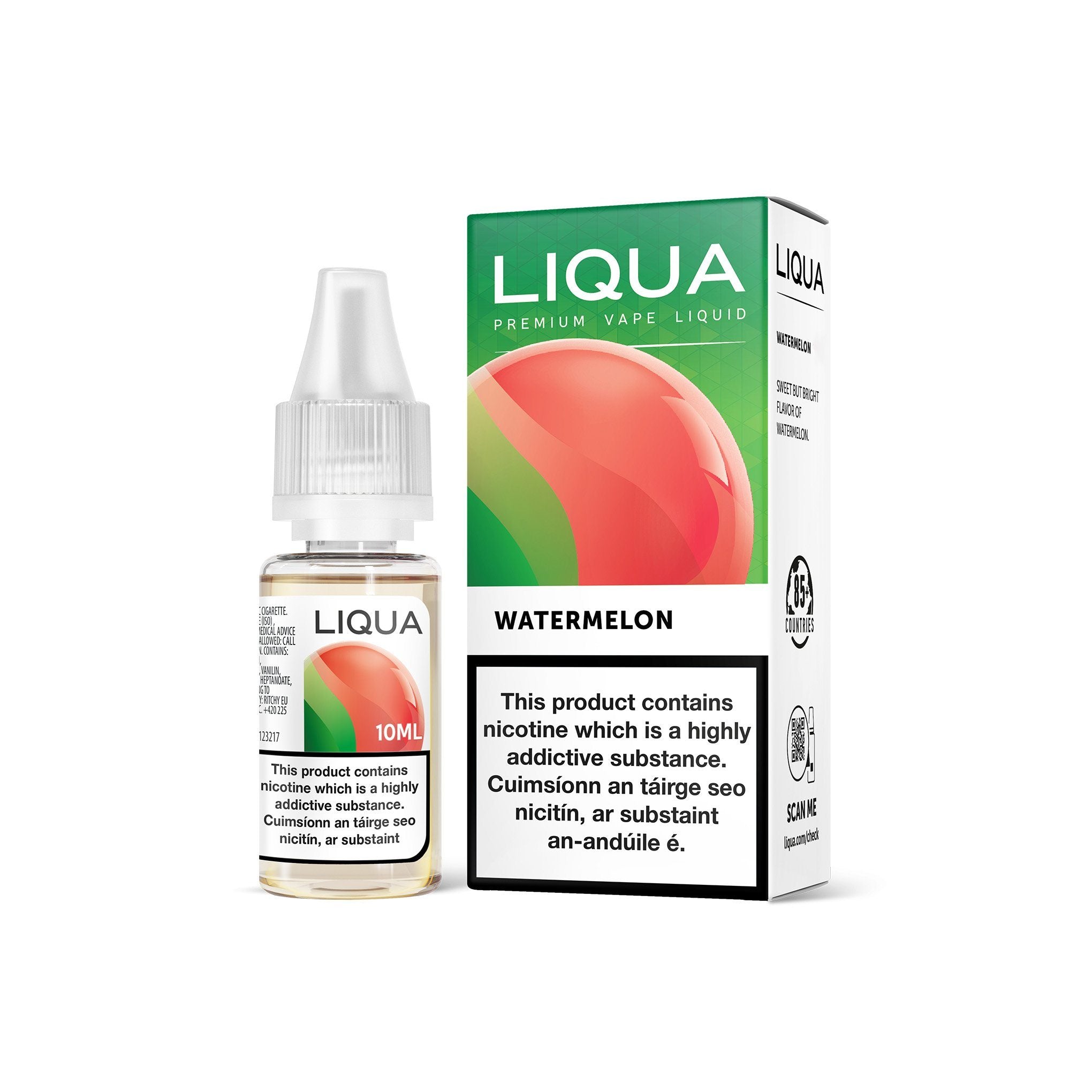 Liqua Fruit & Berry Series E-Liquid Watermelon 0MG - No Nicotine