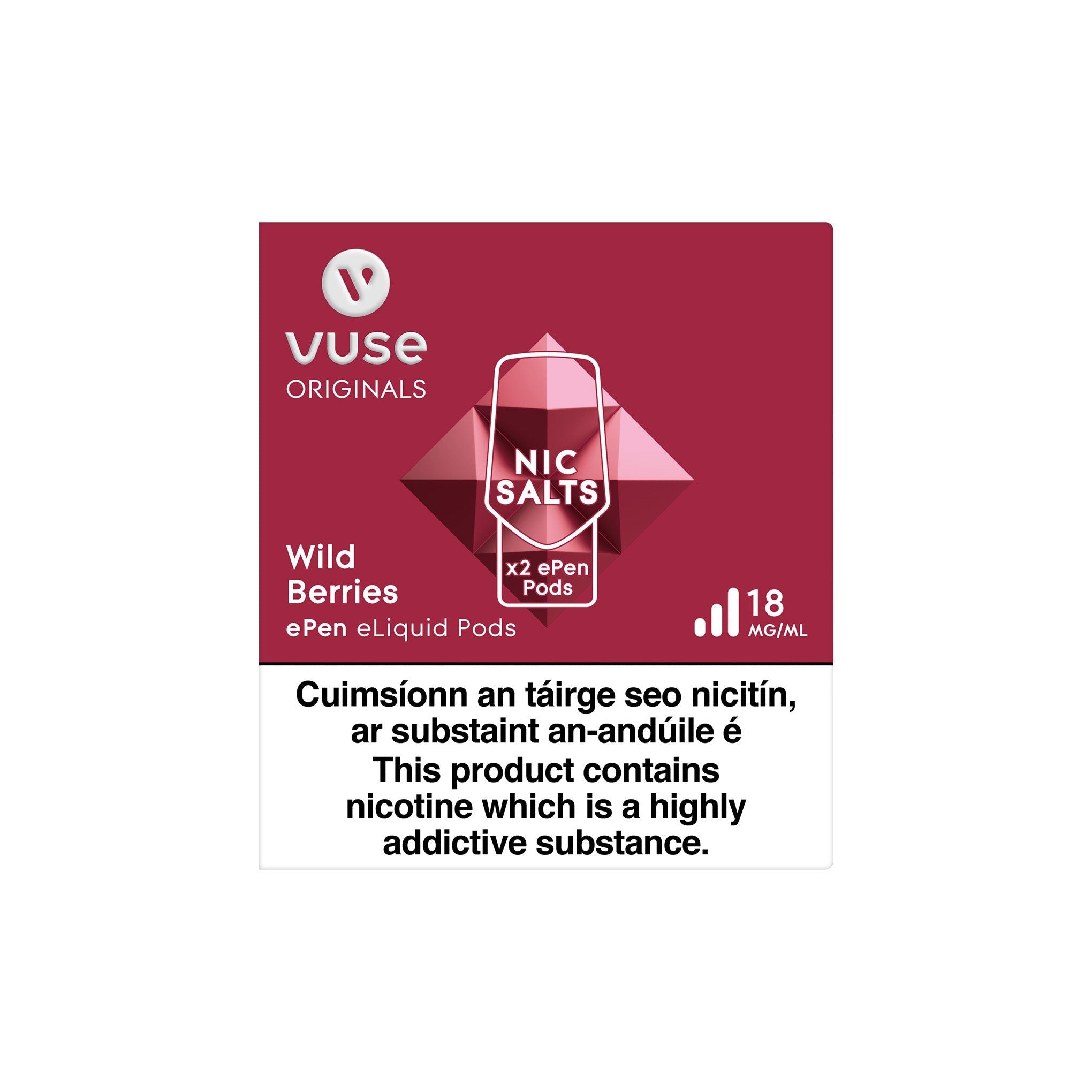 VUSE ePen 3 Cartridges Wild Berries 18MG vPro - High Nicotine 